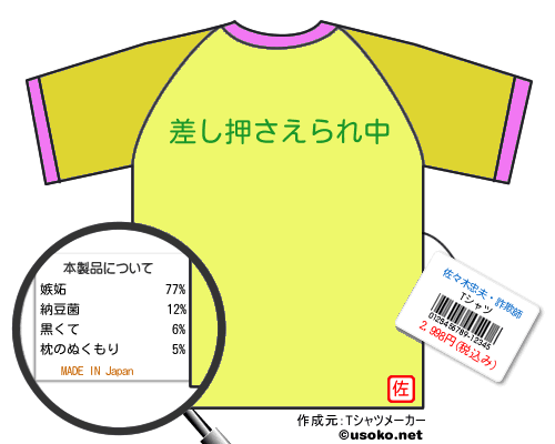 佐々木忠夫・詐欺師のＴシャツメーカー結果