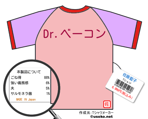 佐藤藍子のＴシャツメーカー結果