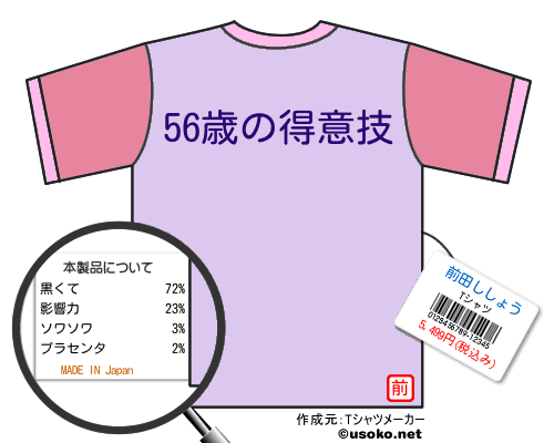 前田ししょうのＴシャツメーカー結果