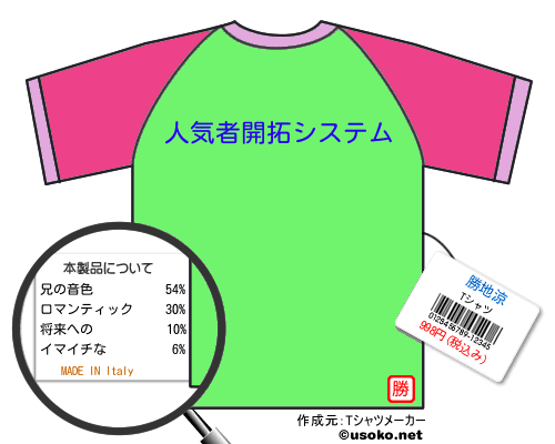 勝地涼のＴシャツメーカー結果