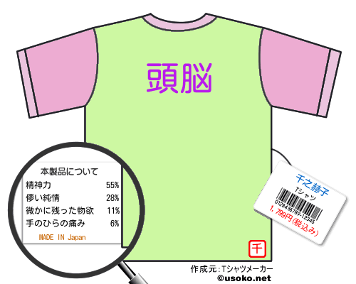 千之赫子のＴシャツメーカー結果