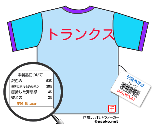 千堂あきほのＴシャツメーカー結果
