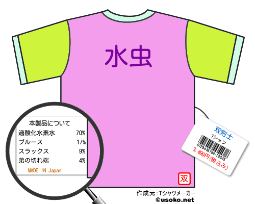 双剣士のＴシャツメーカー結果