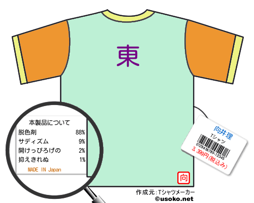 向井理のＴシャツメーカー結果