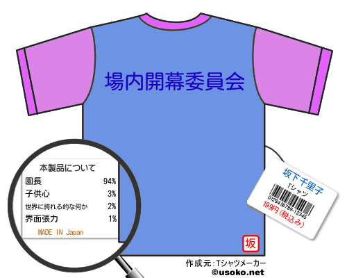 坂下千里子のＴシャツメーカー結果