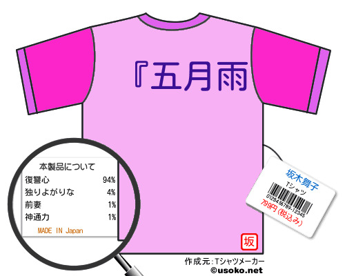 坂木舞子のＴシャツメーカー結果