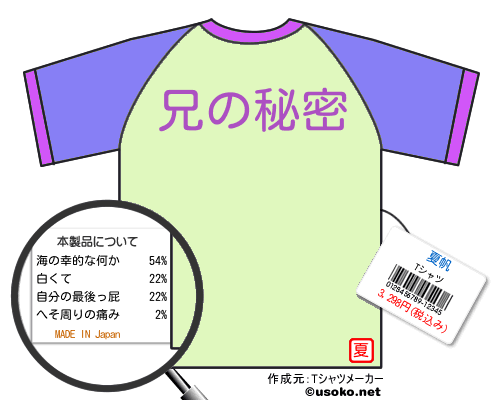夏帆のＴシャツメーカー結果