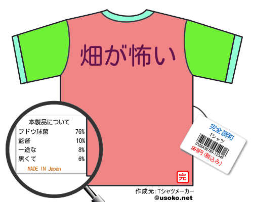 完全調和のＴシャツメーカー結果