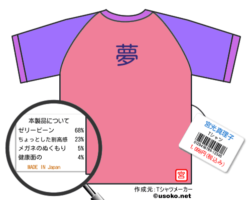 宮光真理子のＴシャツメーカー結果