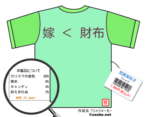 宮瀬茉祐子のＴシャツメーカー結果