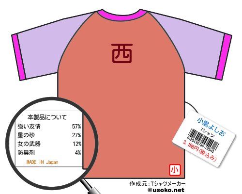 小島よしおのＴシャツメーカー結果