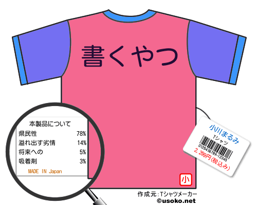 小川まるみのＴシャツメーカー結果