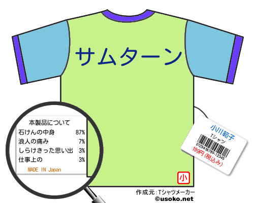 小川範子のＴシャツメーカー結果