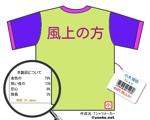 小木博明のＴシャツメーカー結果