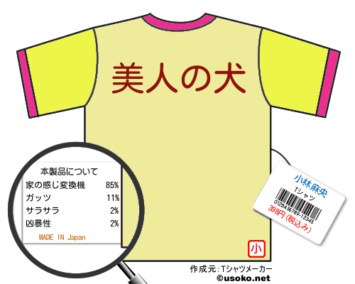 小林麻央のＴシャツメーカー結果