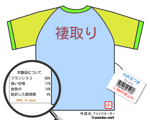 小沢なつきのＴシャツメーカー結果