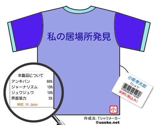 小泉孝太郎のＴシャツメーカー結果