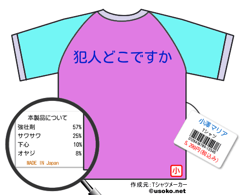 小澤マリアのＴシャツメーカー結果