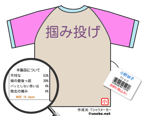小野妹子のＴシャツメーカー結果