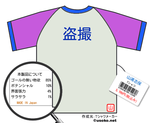 山浦志保のＴシャツメーカー結果