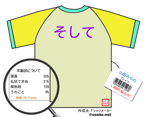 山田みらののＴシャツメーカー結果