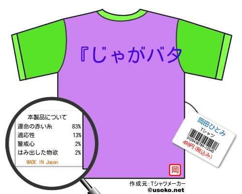 岡田ひとみのＴシャツメーカー結果