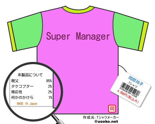 岡部玲子のＴシャツメーカー結果
