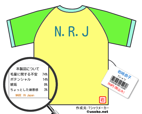 岩崎恭子のＴシャツメーカー結果