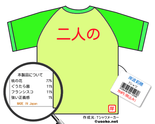 岸波莉穂のＴシャツメーカー結果