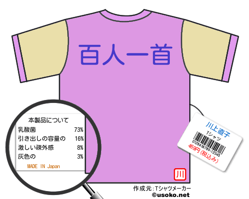 川上直子のＴシャツメーカー結果