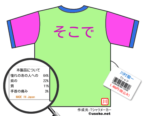 川村龍一のＴシャツメーカー結果
