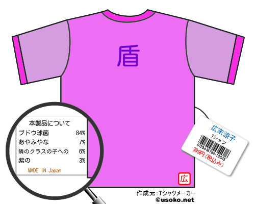 広末涼子のＴシャツメーカー結果