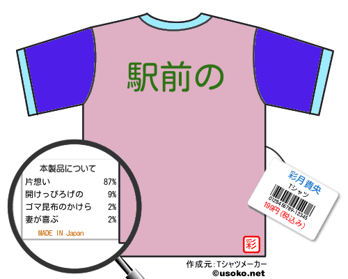 彩月貴央のＴシャツメーカー結果