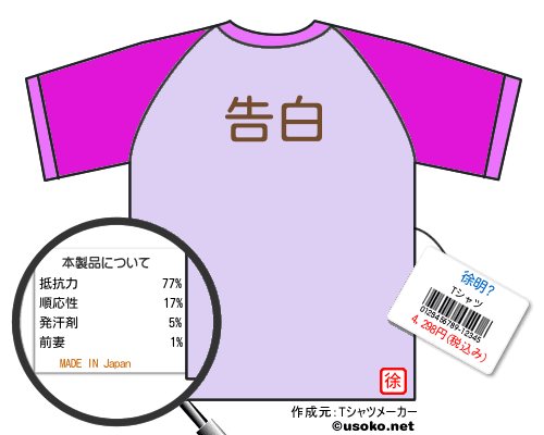 徐明?のＴシャツメーカー結果