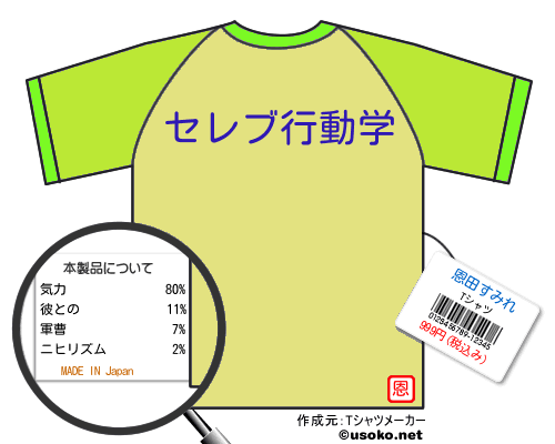 恩田すみれのＴシャツメーカー結果