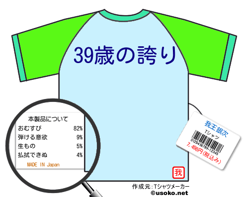 我王銀次のＴシャツメーカー結果