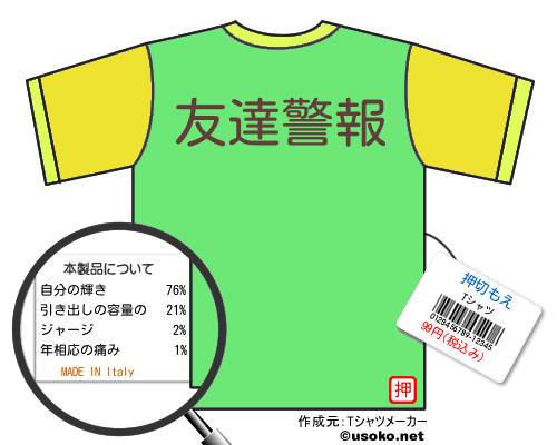 押切もえのＴシャツメーカー結果