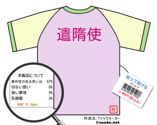 拾って投げるのＴシャツメーカー結果