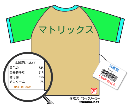 斉藤優のＴシャツメーカー結果