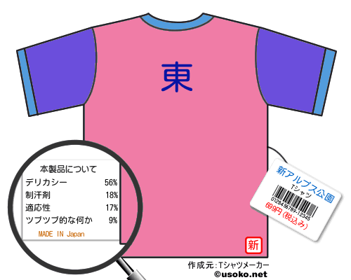 新アルプス公園のＴシャツメーカー結果