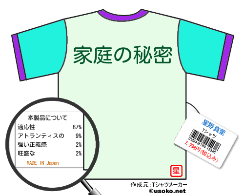 星野真里のＴシャツメーカー結果