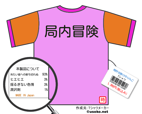 時計仕掛けのりんごtシャツ