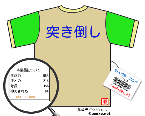 暇人STRのブログのＴシャツメーカー結果