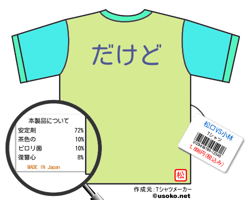 松口VS小林のＴシャツメーカー結果