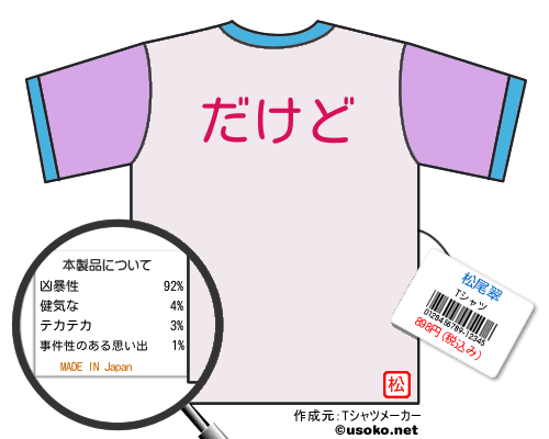 松尾翠のＴシャツメーカー結果