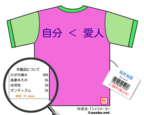 桜井桃亜のＴシャツメーカー結果