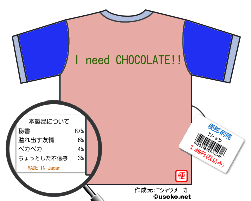 梗那荊璃のＴシャツメーカー結果