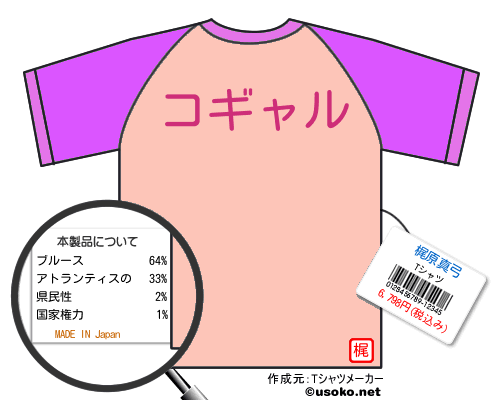 梶原真弓のＴシャツメーカー結果