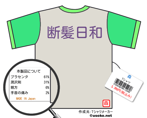 森のＴシャツメーカー結果