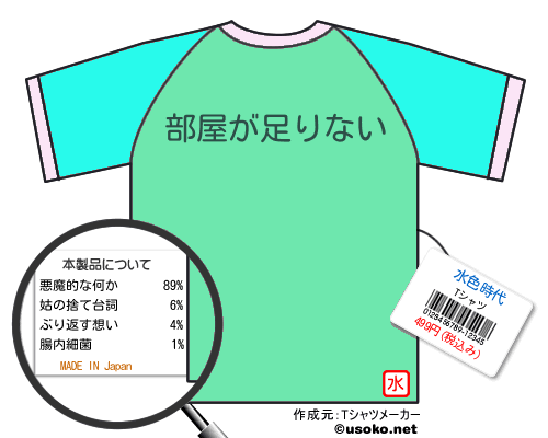 水色時代のＴシャツメーカー結果
